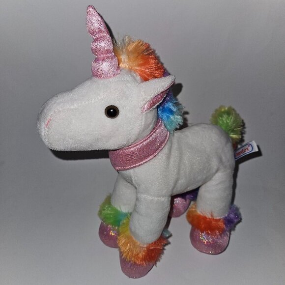 Prextex My First Unicorn Rainbow Plush in Pink Bag Purse Set Stuffed Animal Toy - Picture 5 of 12